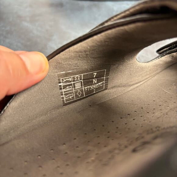 SAS Women's Cozy Slide Sandal Black Leather Comfort Shoe Adjustable Strap Size 7 - Picture 10 of 11